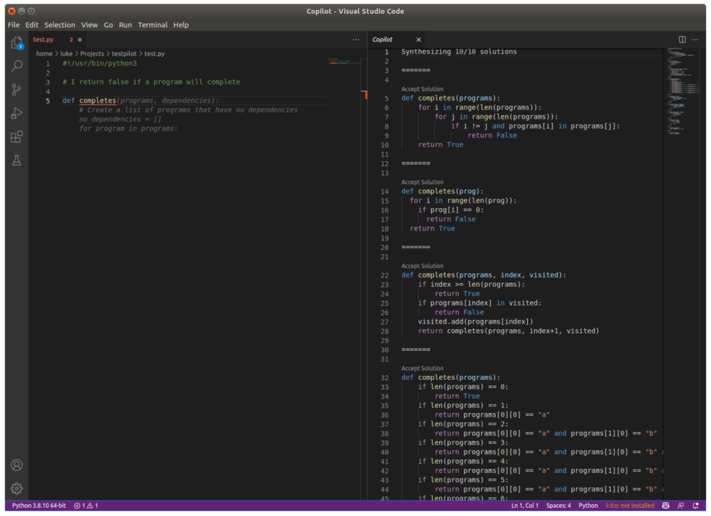 Visual Studio Code Screenshot