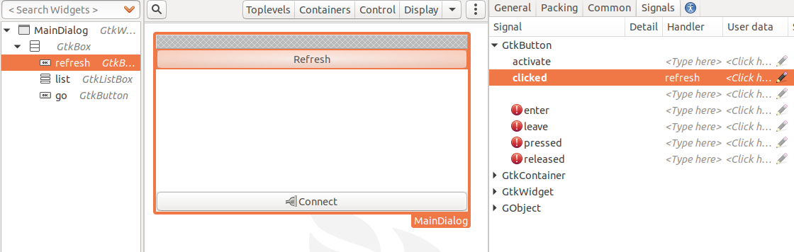 GTK Choice box with Glade and Python - How To Train Your Robot